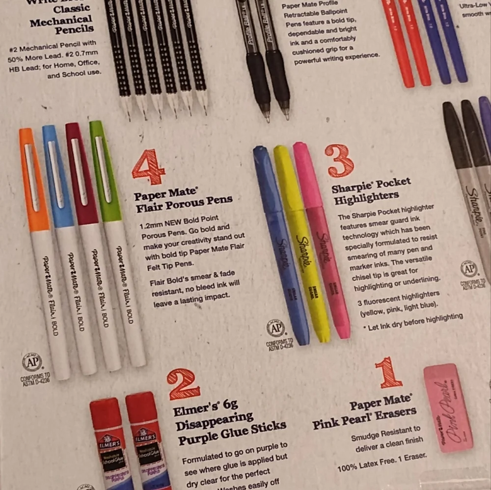 NWT!! 36ct Office/School Set (Sharpie,Elmer, Paper Mate, Expo)